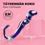 KRSJJ M890 – Lasinen anaalidildo / nautintisauva (rainbow, 17,5 cm) - Image 2