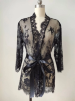 LiekkiX Lace Kimono Black