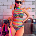 LiekkiX Rainbow Fishnet Bodysuit