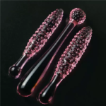 LiekkiX musta borosilikaattilasinen Small Bump -lasidildo