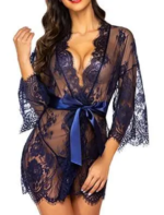 LiekkiX Lace Kimono Blue