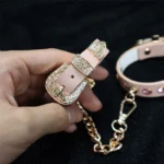 LiekkiX Pink Rhinestone Handcuffs