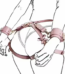 Musta PU-nahkainen harness leg garter naisille