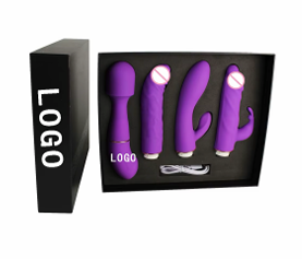 LiekkiX Premium 4-osainen silikoninen vibraattorisetti USB-latauksella ja lahjapakkauksessa.